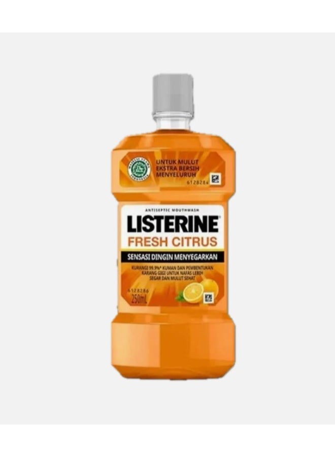 Listerine Fresh Citrus Antiseptic Mouthwash 250ml – Long-Lasting Fresh Breath - Image 2